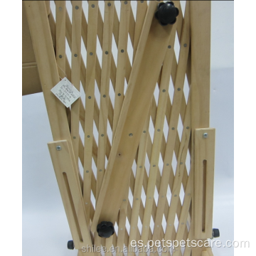 Corralito de madera ajustable de la barrera de la puerta del perro del animal doméstico